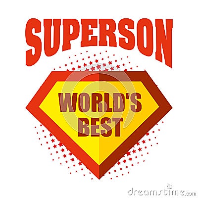 Superson logo superhero World& x27;s best Cartoon Illustration