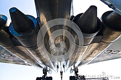 Supersonic aircraft Tupolev TU-144 Stock Photo