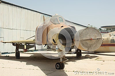 Supersonic jet interceptor aircraft/fighter-bomber Editorial Stock Photo