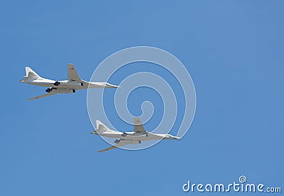 Supersonic strategic Tu-160 bombers Editorial Stock Photo