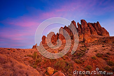 Superstition Mountains, Arizona Stock Photo