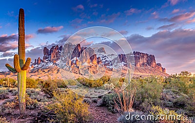 Superstition Mountains Arizona Stock Photo