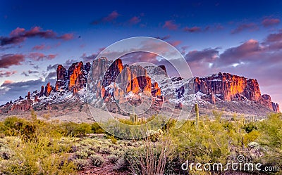 Superstition Mountains Arizona Stock Photo