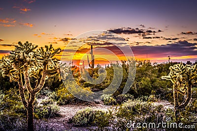 Superstition Mountains Arizona Stock Photo