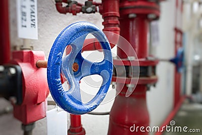 Supervisory valve for fire protection system Stock Photo