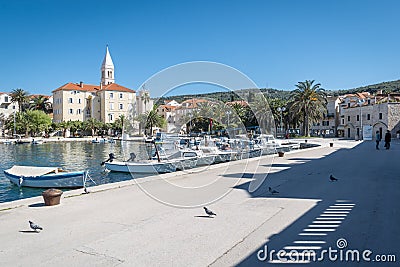 Supetar town, Brac island, Croatia Editorial Stock Photo