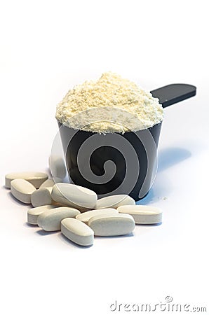 Supplement used in fitness and training Stock Photo