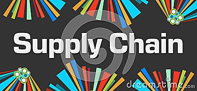 Supply Chain Dark Colorful Background Stock Photo