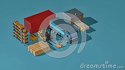 Supply chain, logistics, transportation Stock Photo