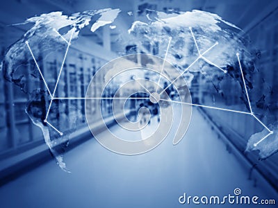 Supply Chain Management Concept, Copy Space Stock Photo