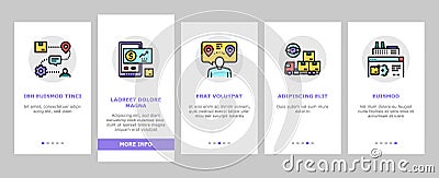 Supply Chain Management Onboarding Icons Set Vector Vector Illustration