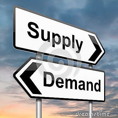 Supply and demand. Stock Photo