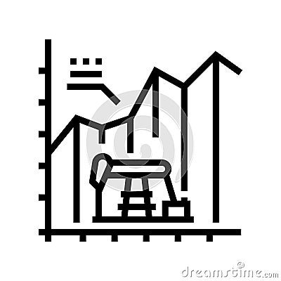 supply oil industry line icon vector illustration Vector Illustration