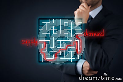 From supply to demand Stock Photo