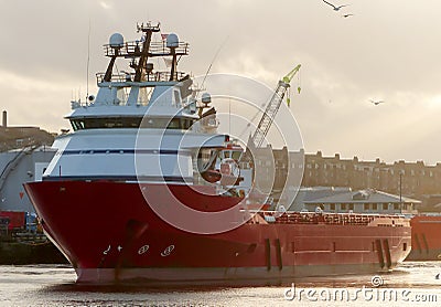 Supply Vessel Stock Photo