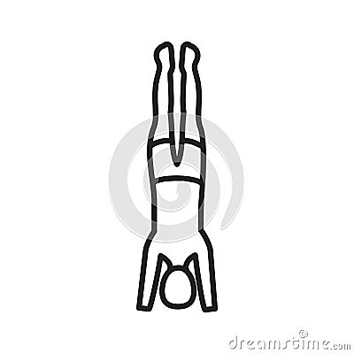 Support Headstand Vector Illustration