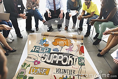 Support Help Humanitarian Advice Collaboration Concept Stock Photo