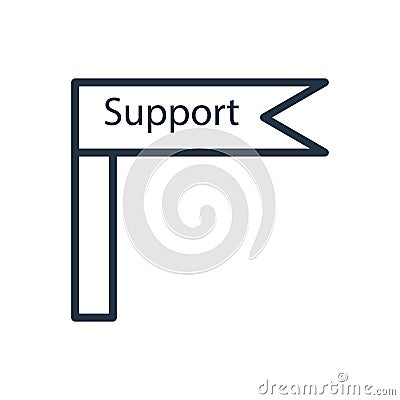 Support icon vector isolated on white background, Support sign Vector Illustration