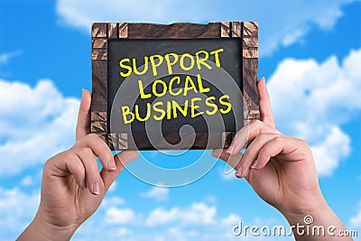Support local business Stock Photo