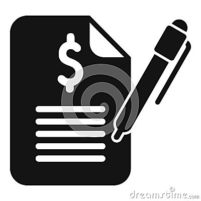 Support money paper icon simple vector. Grant pandemic Stock Photo