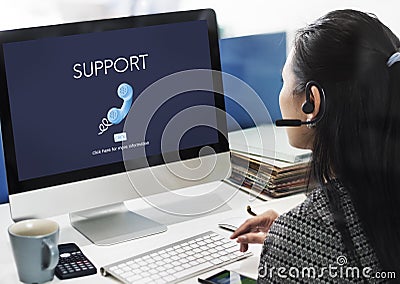 Support Service Information Help Desk Concept Stock Photo