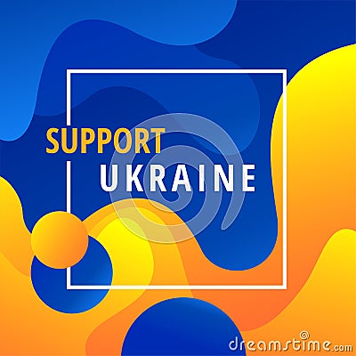 Support Ukraine - banner for Charity or Volunteers Vector Illustration