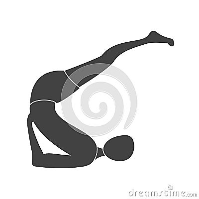 Supported Shoulderstand Vector Illustration