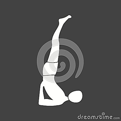 Supported Shoulderstand Vector Illustration