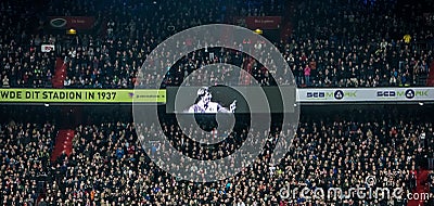 Supporters pay tribute tot deceased Johan Cruijff Editorial Stock Photo