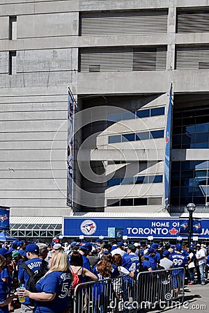 Supporters at Toronto Blue Jays Stadium, Toronto, Canada Editorial Stock Photo