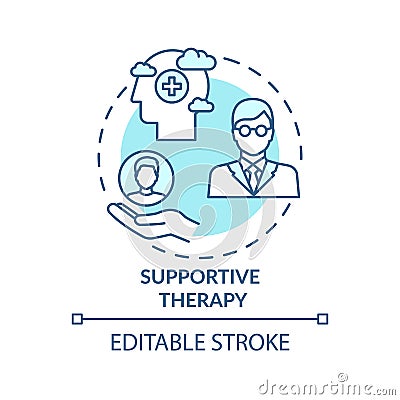 Supportive therapy concept icon Vector Illustration