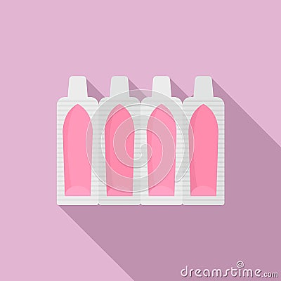 Suppositories icon, flat style Cartoon Illustration