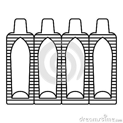 Suppositories icon, outline style Cartoon Illustration