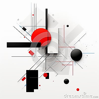 Suprematism Vector Abstract Typographic Graphic Design With Minimalistic Elements Stock Photo