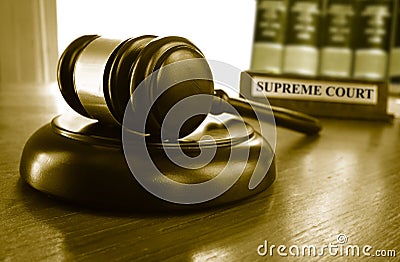 Supreme Court gavel Stock Photo