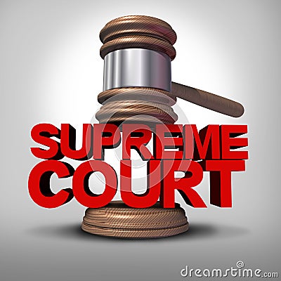 Supreme Court Justice Symbol Cartoon Illustration