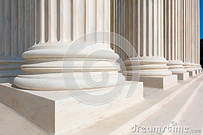 Supreme Court of United states columns row Stock Photo