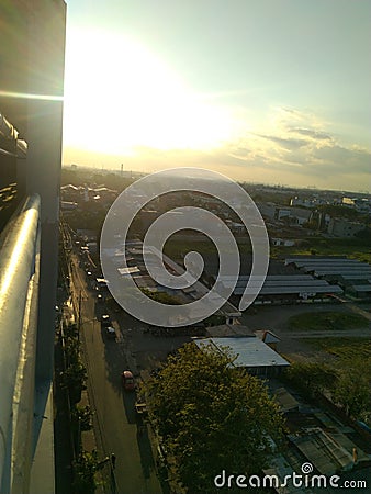 Surabaya, East Java, Indonesia, July 3, 2020: photo of the sun in the afternoon Editorial Stock Photo