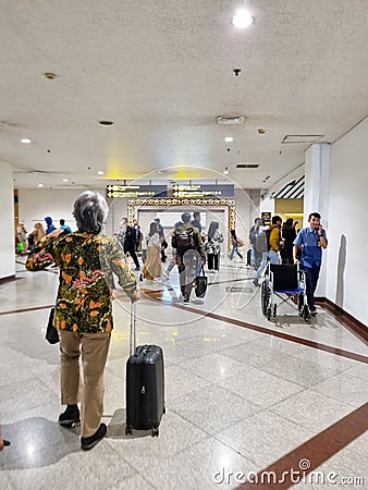 Surabaya, Indonesia - August 29, 2023 : waiting room at Juanda International Airport, Surabaya Editorial Stock Photo