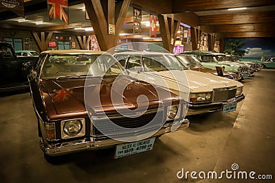 surabaya, Indonesia - Januari 17, 2023, Vintage cars at angkut Museum. Many brand and classic model Hudson, ford, and Chevrolet Editorial Stock Photo