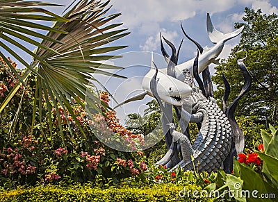 Surabaya monument, famous landmark of Surabaya City, Indonesia. Editorial Stock Photo