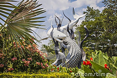 Surabaya monument, famous landmark of Surabaya City, Indonesia. Editorial Stock Photo