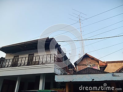 SURABAYA, OCTOBER 2023. THE BUILDING LOOKS QUITE OLD BUT IS STILL BEING UTILIZED. Stock Photo