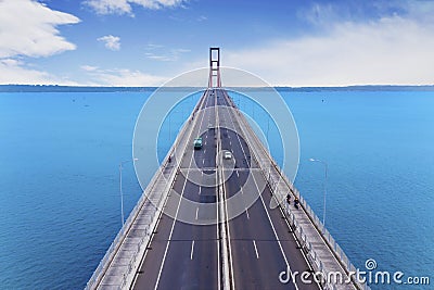 Suramadu bridge connects islands Java and Madura Stock Photo