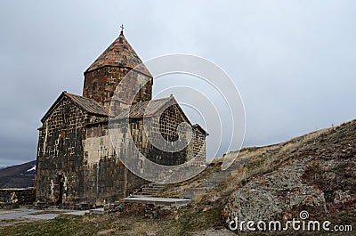 Surb Arakelots (Holy Apostles) church in Sevanavank ,Armenia Stock Photo