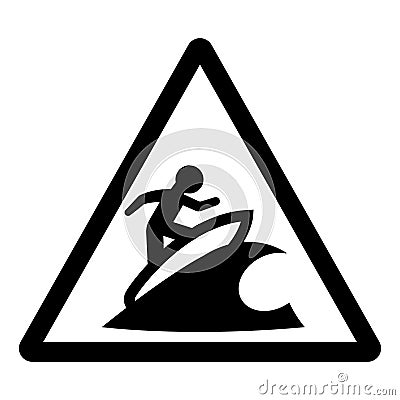 Surf Area Symbol Sign,Vector Illustration, Isolate On White Background Label. EPS10 Vector Illustration