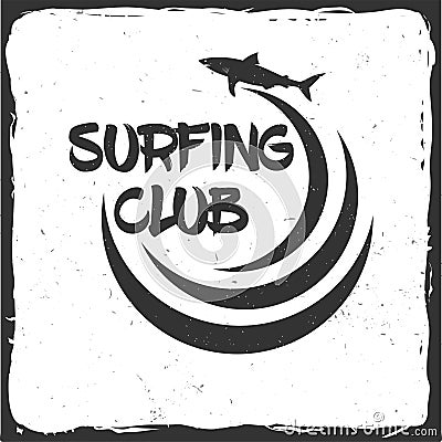 Surf club concept. Vector Illustration