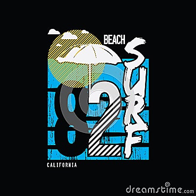 Surf, creative tipography vector illustration for t shirt Vector Illustration