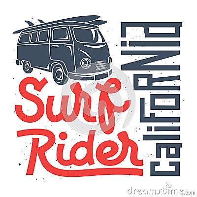 Surf Rider 001 Vector Illustration