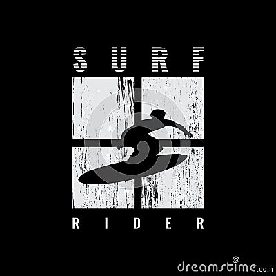 SURF , slogan vector illustration and typography, perfect for t-shirts, hoodies, prints etc. Vector Illustration